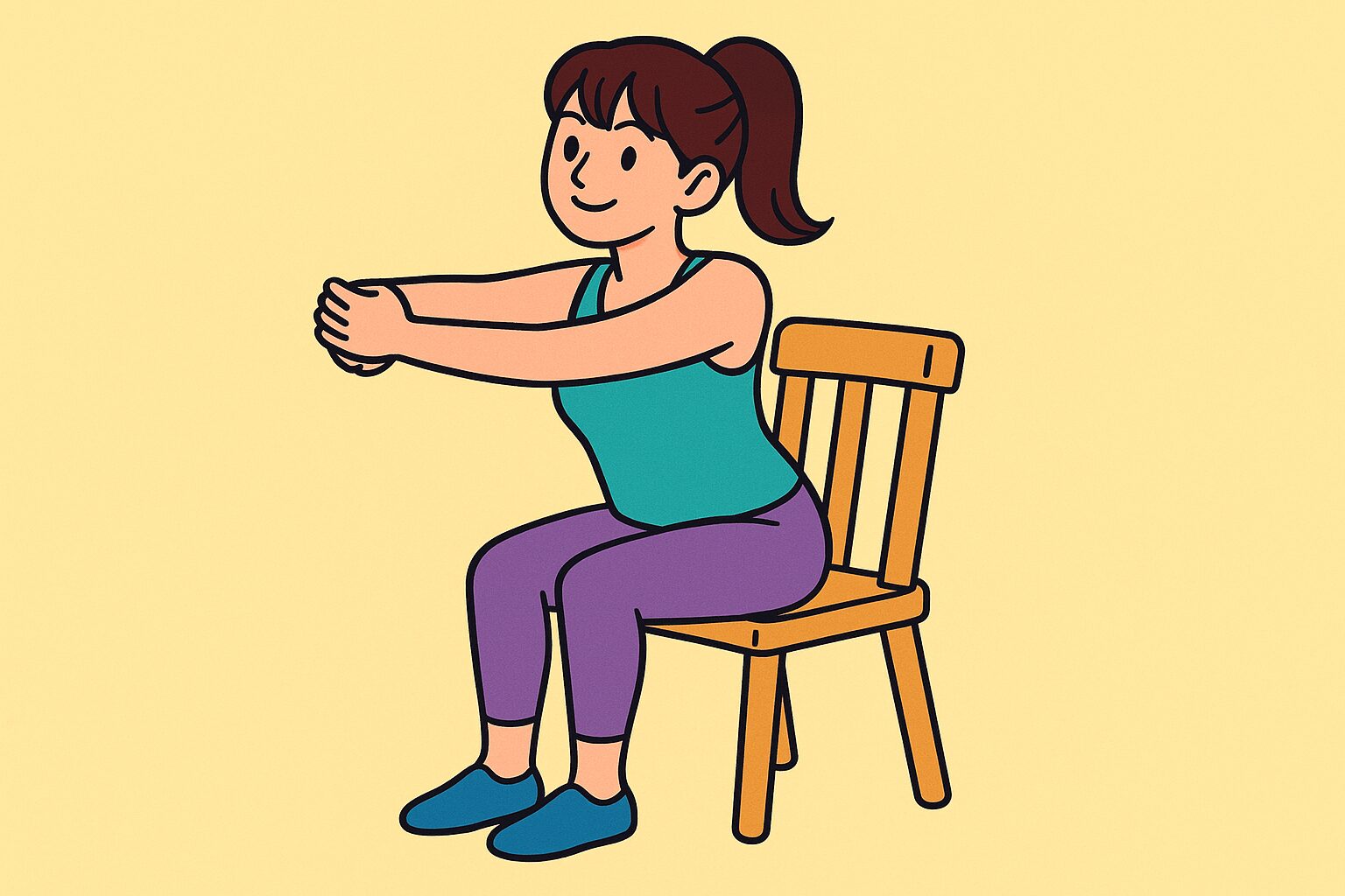 背中のストレッチ