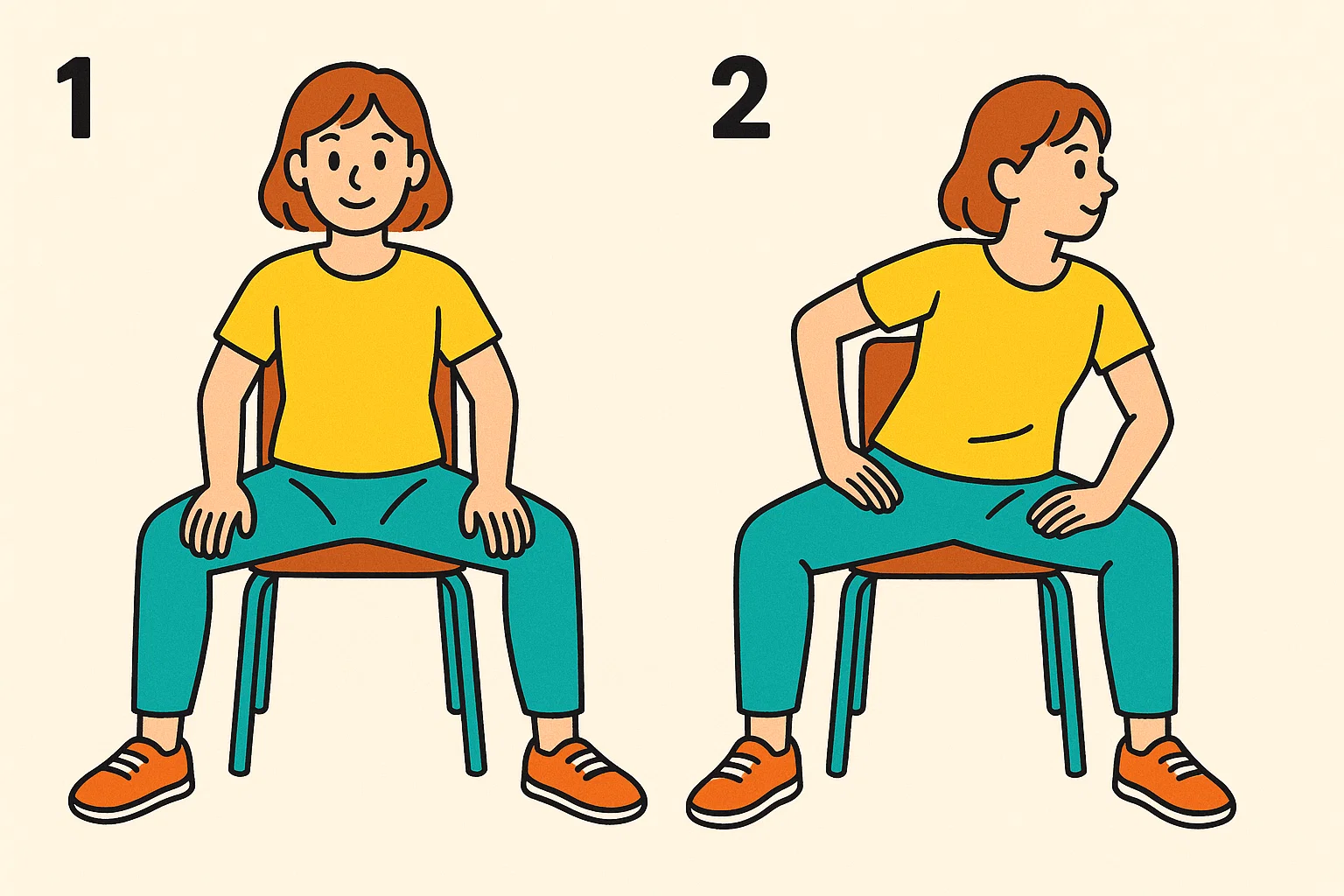 座位四股ストレッチ