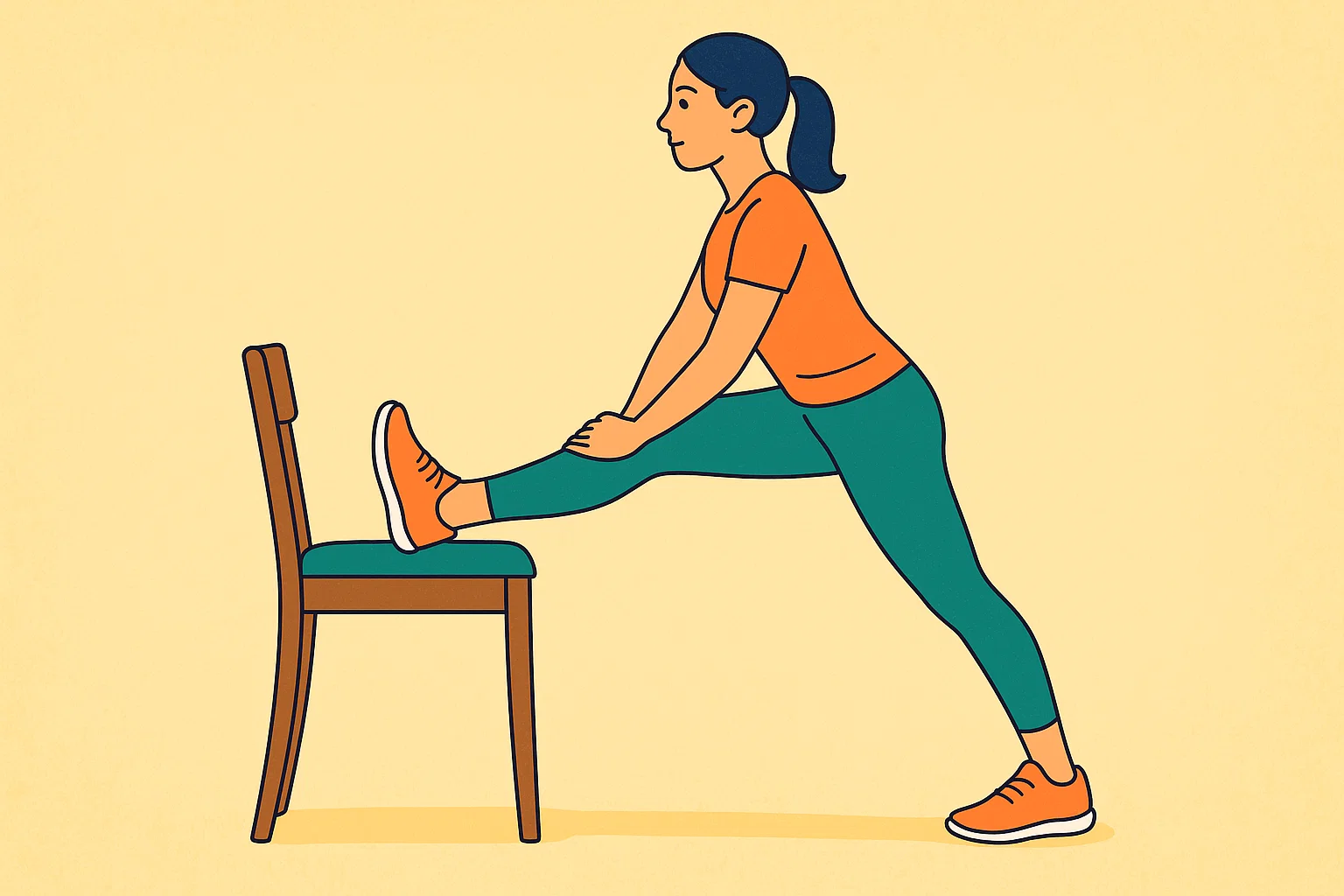 太もも裏をほぐすストレッチ