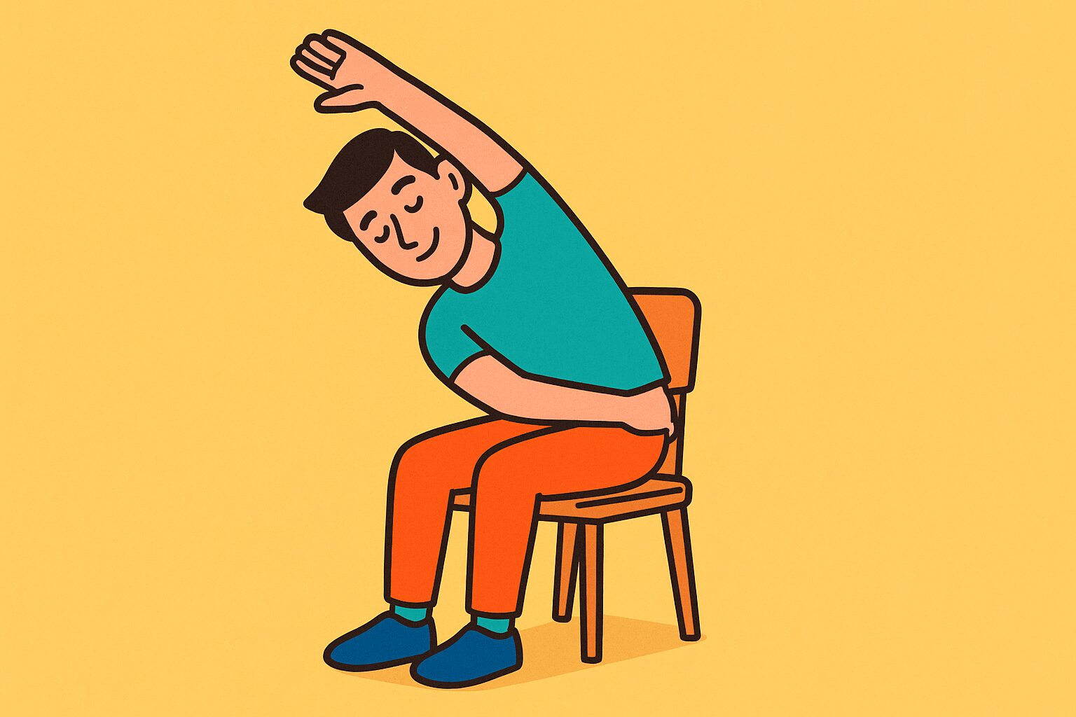 体側のストレッチ