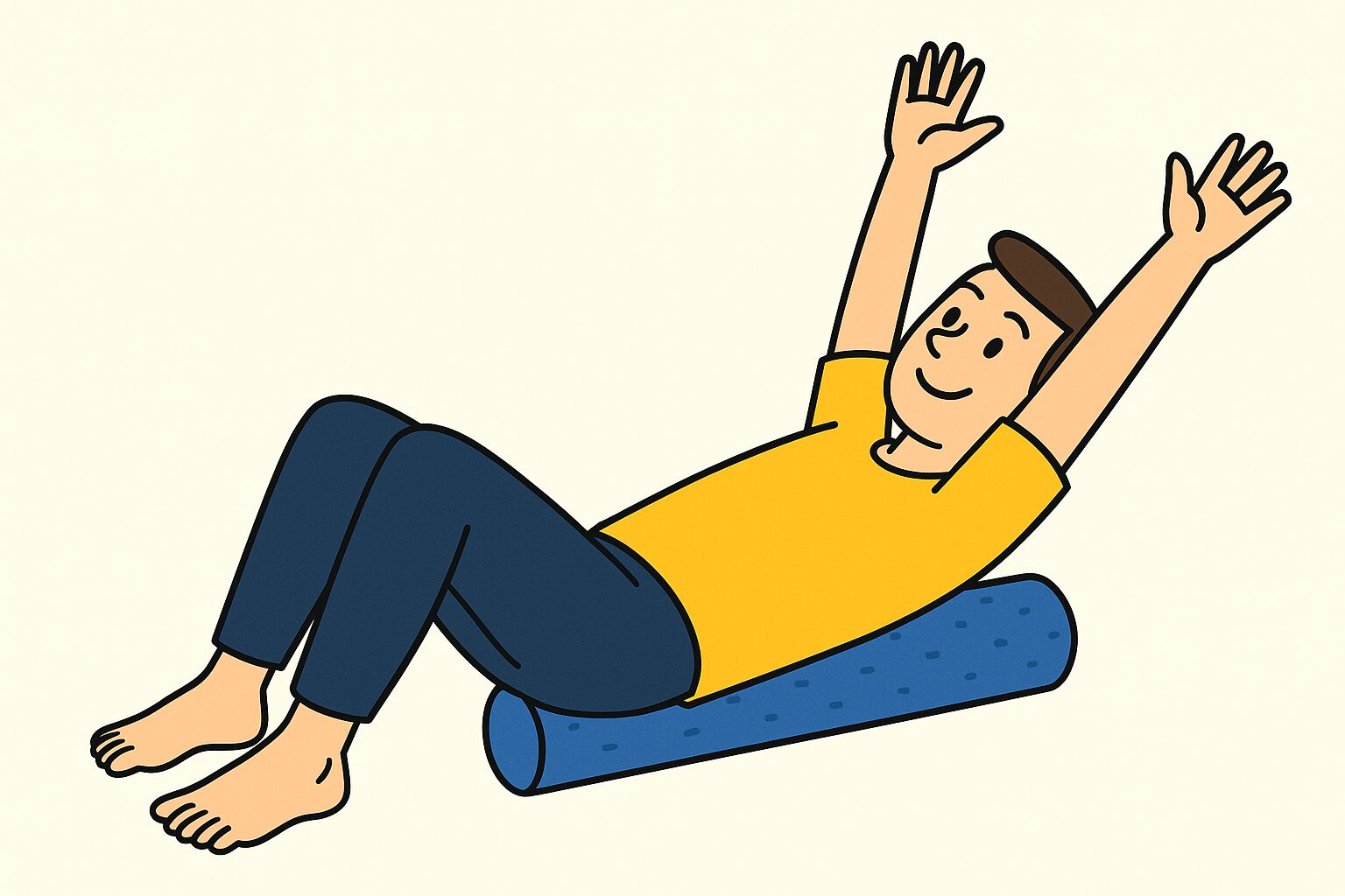 YWエクササイズをする男性イラスト