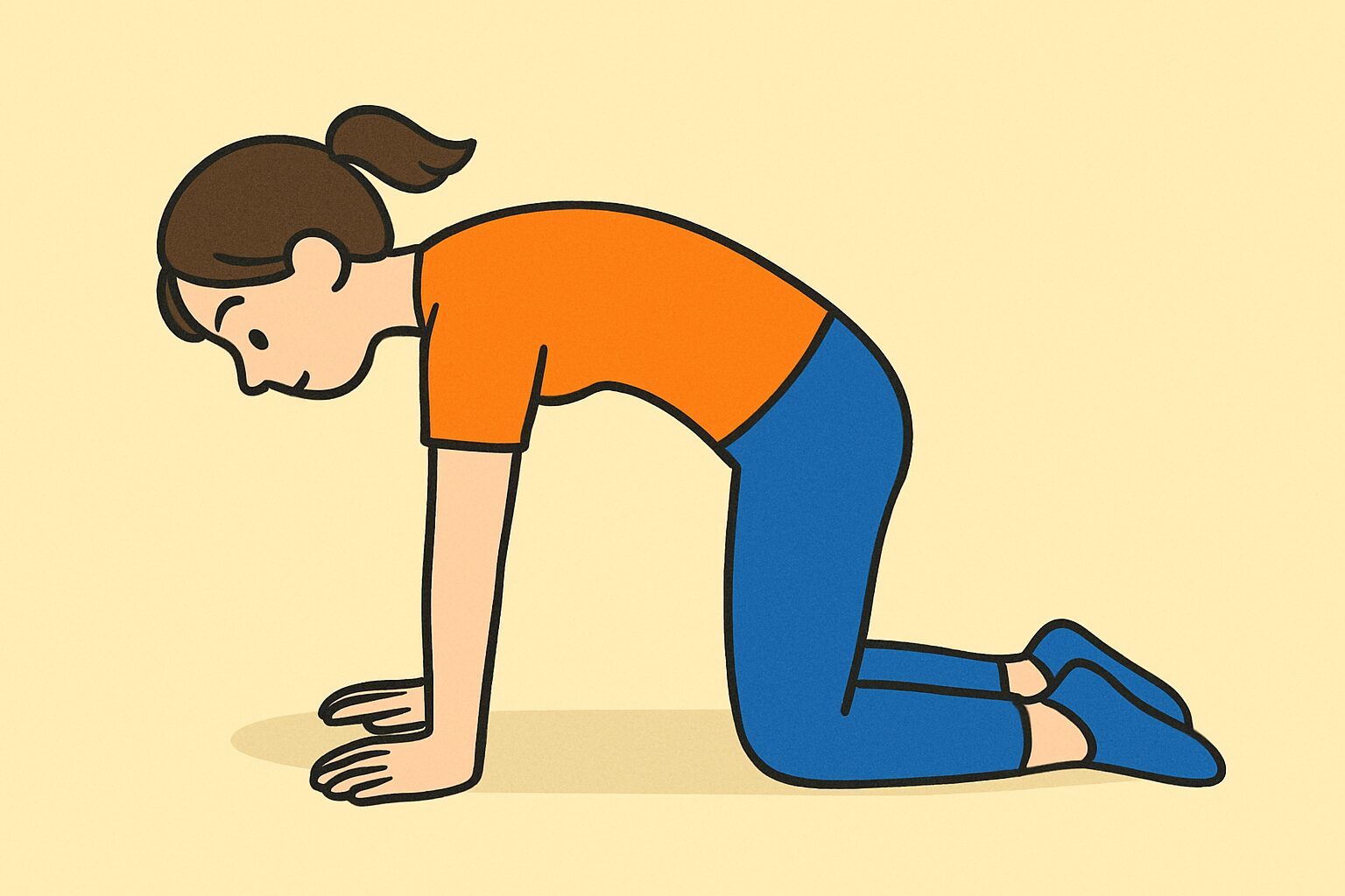 四つん這いストレッチ