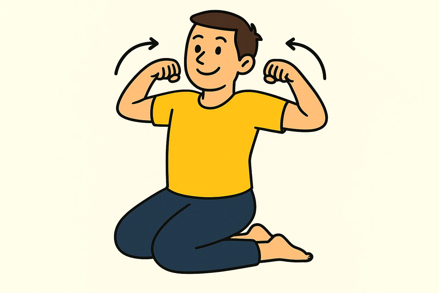 肩回しのストレッチ