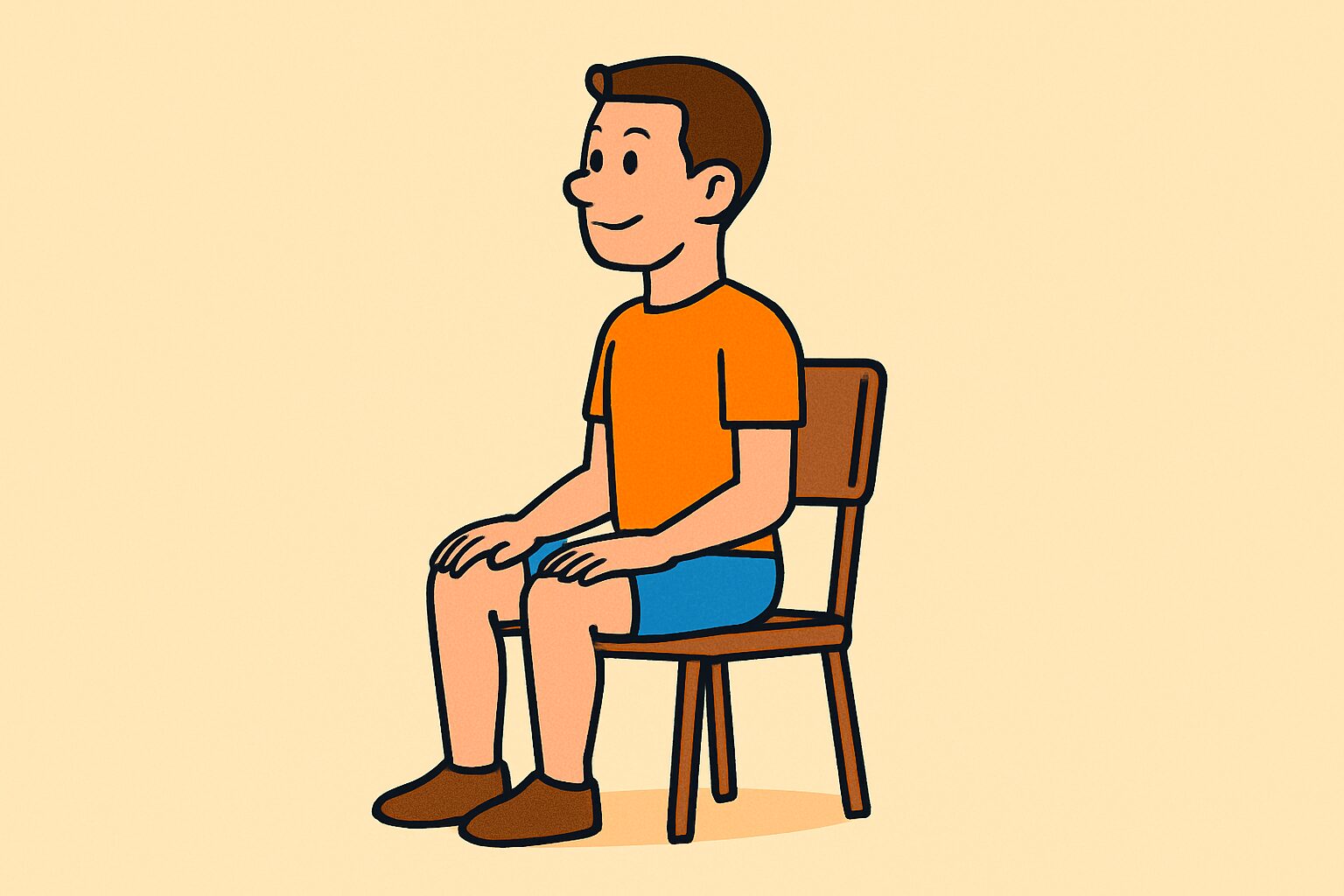 椅子に座る男性イラスト