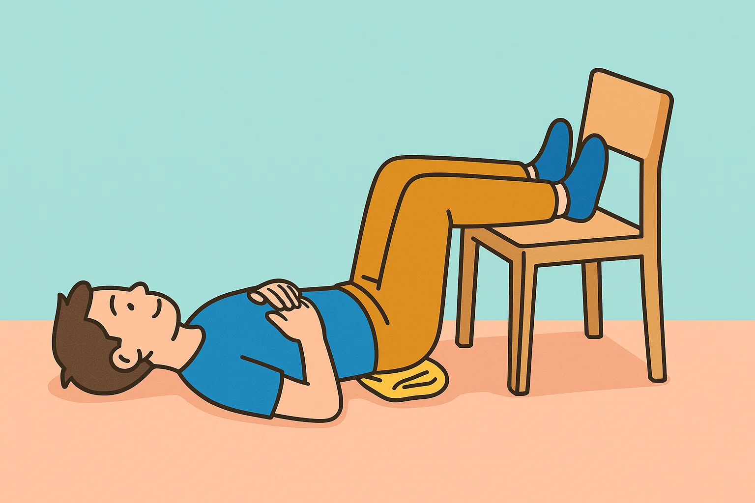 深い呼吸をする