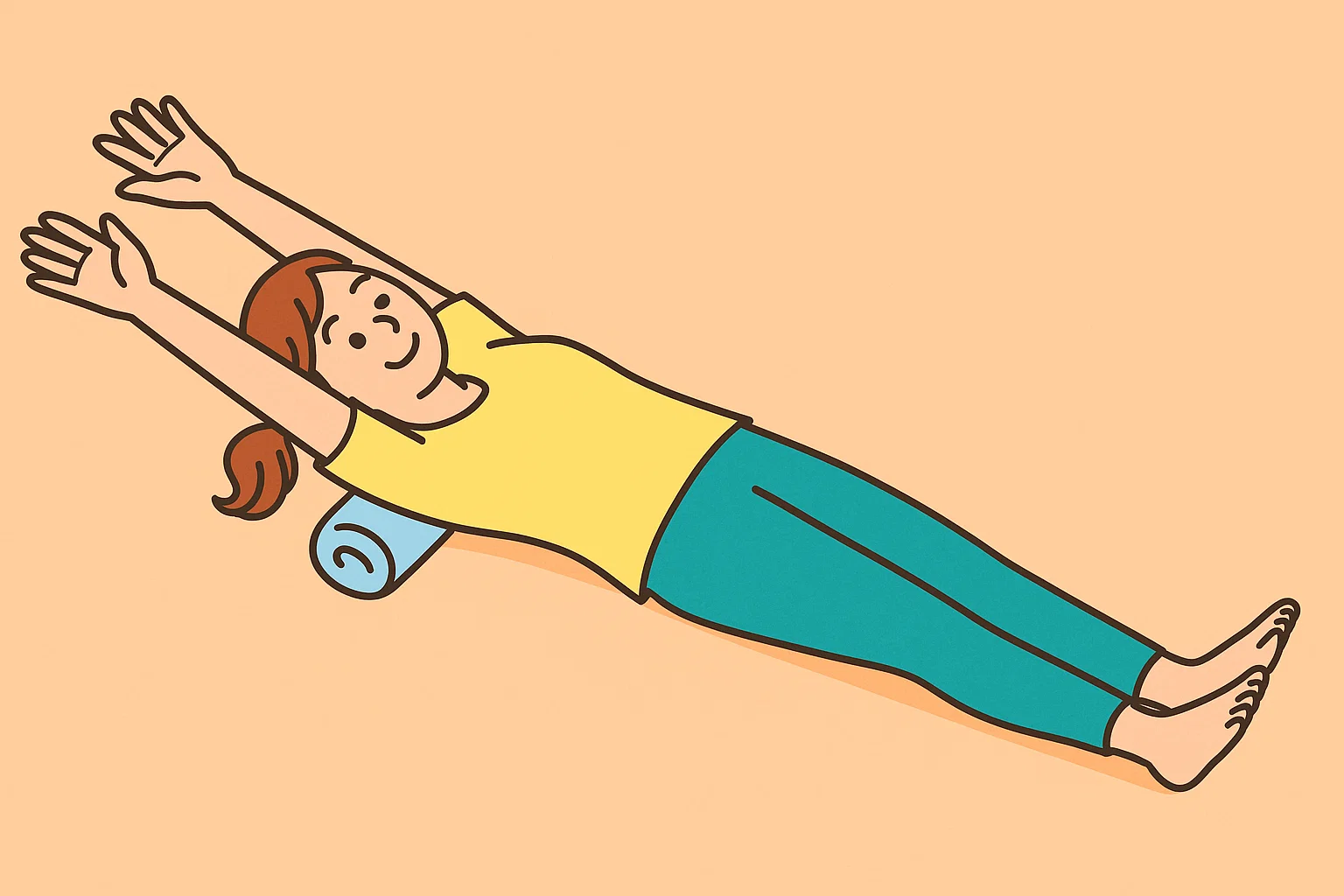 背筋を伸ばすストレッチ