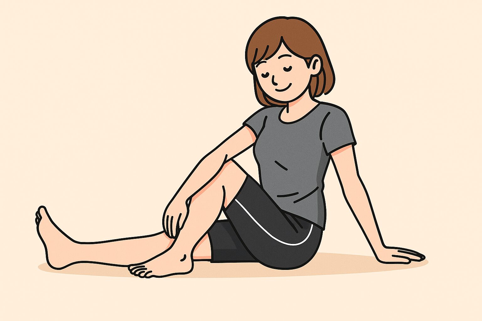 座って行うストレッチ