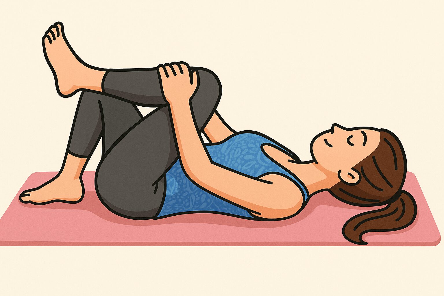 仰向けで行うストレッチ