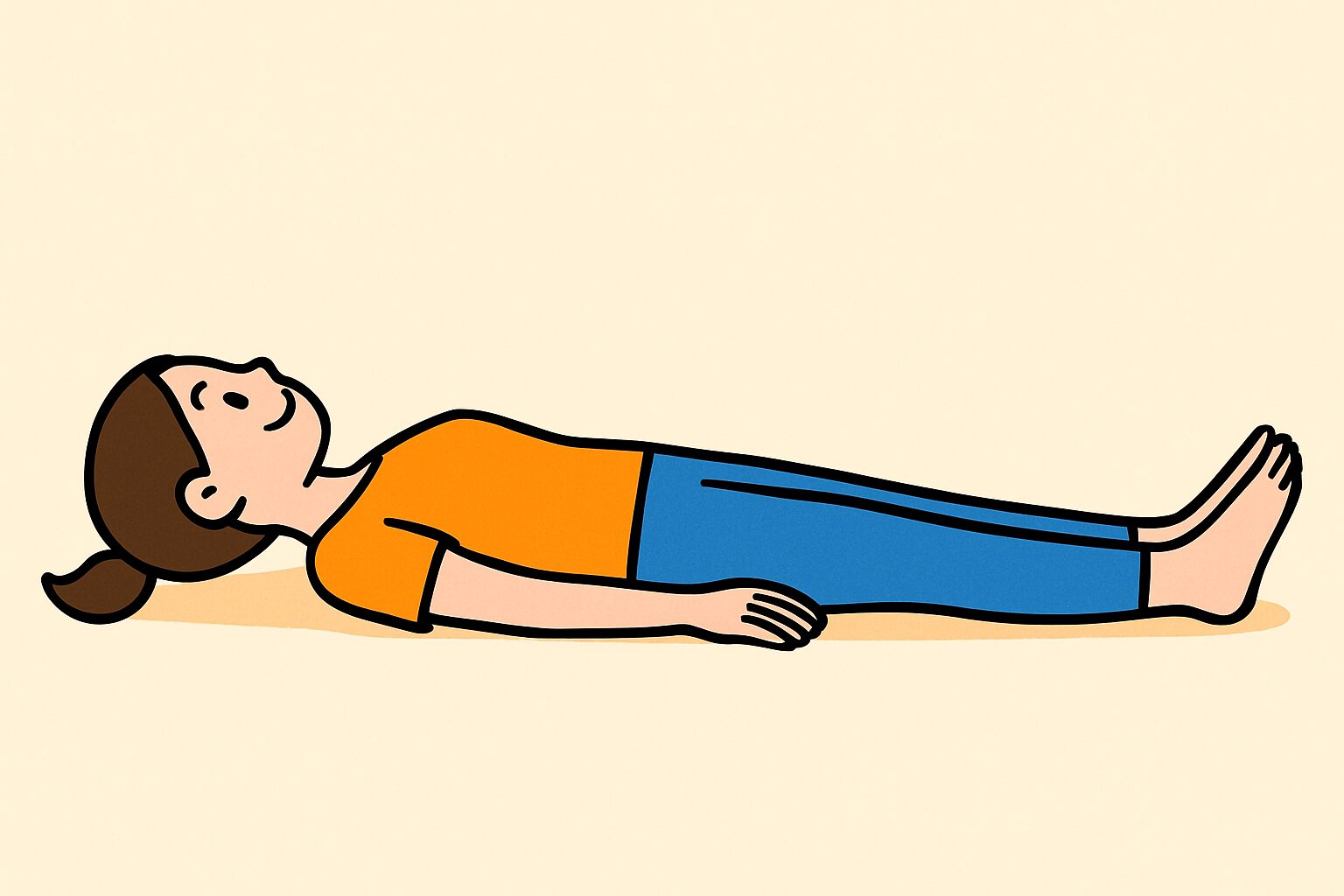 <寝て行うストレッチ>