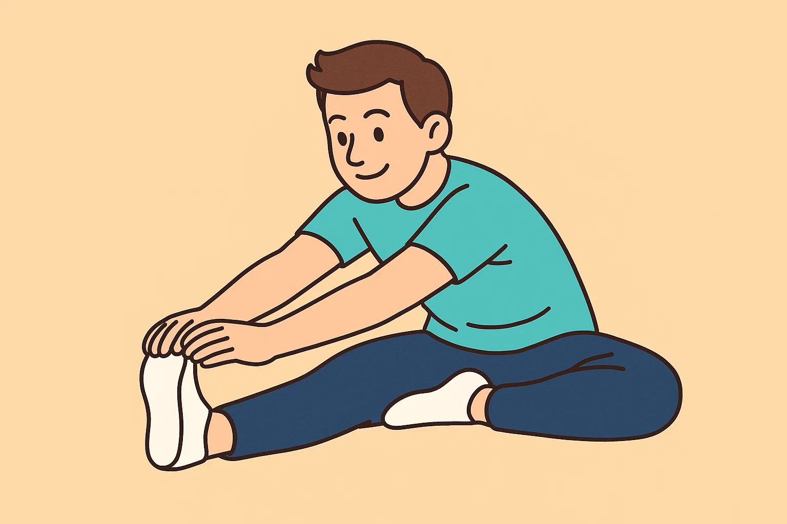 太もも裏のストレッチ