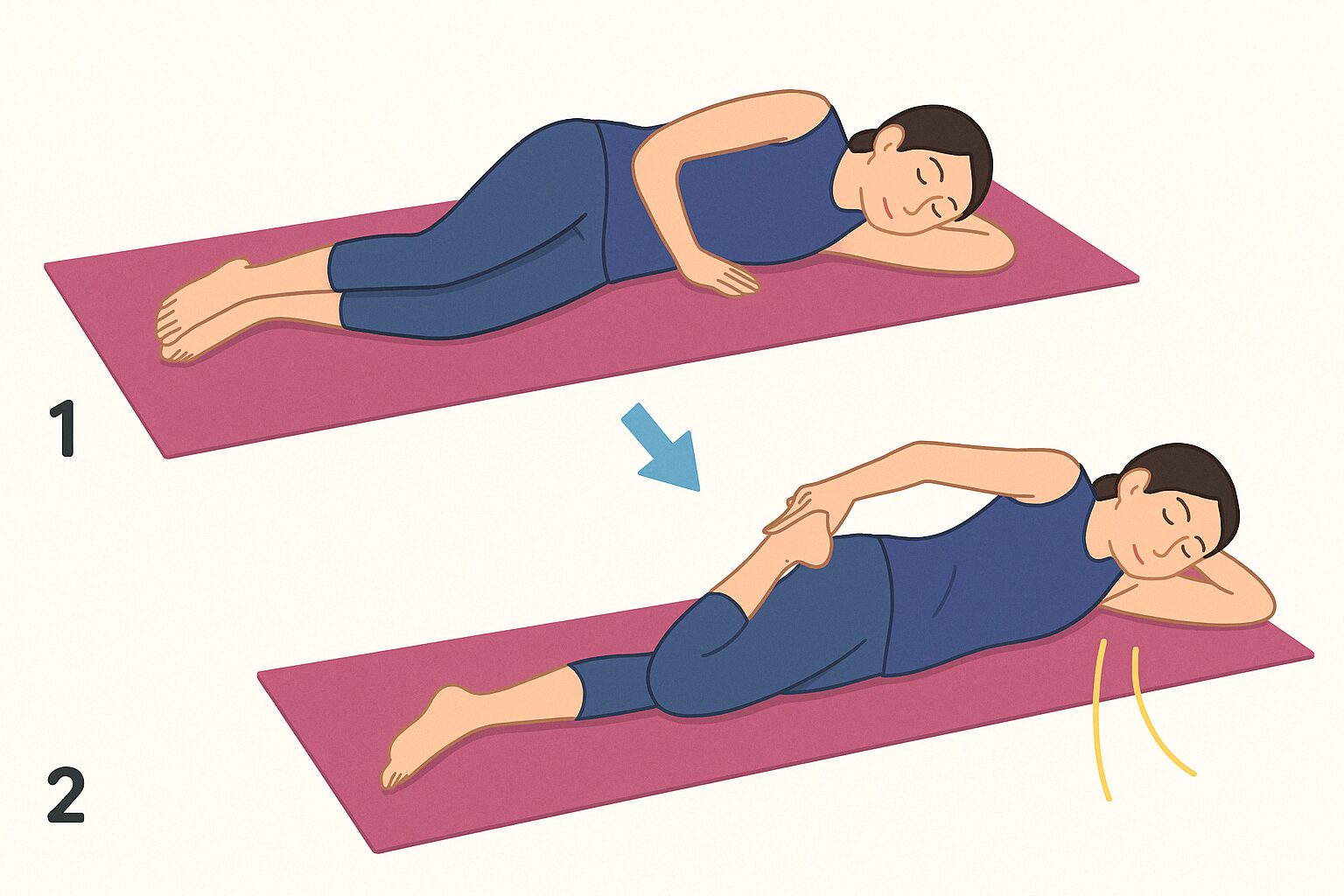 太ももストレッチのイラスト