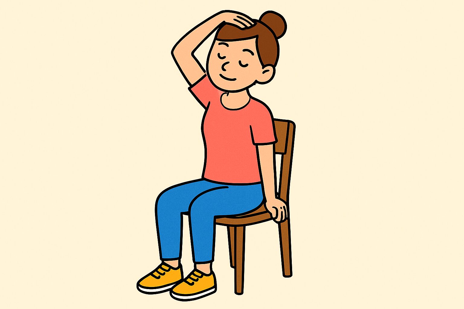 座ったまま1分でできる肩こり改善体操