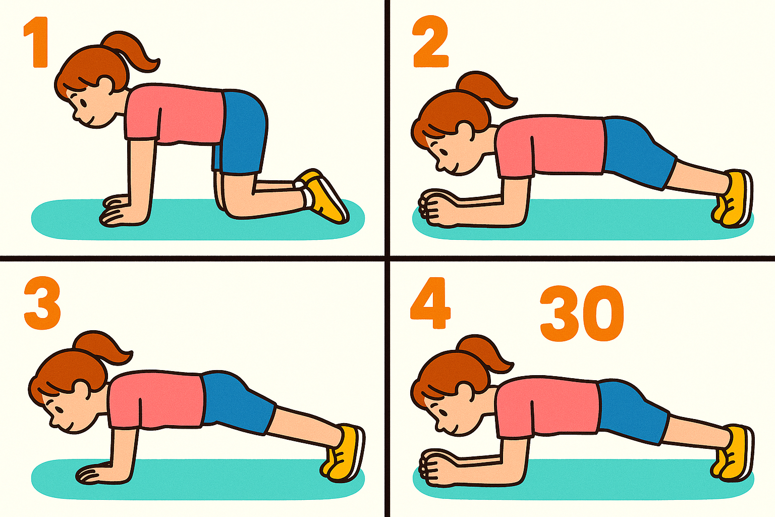 猫背を改善できるプランク