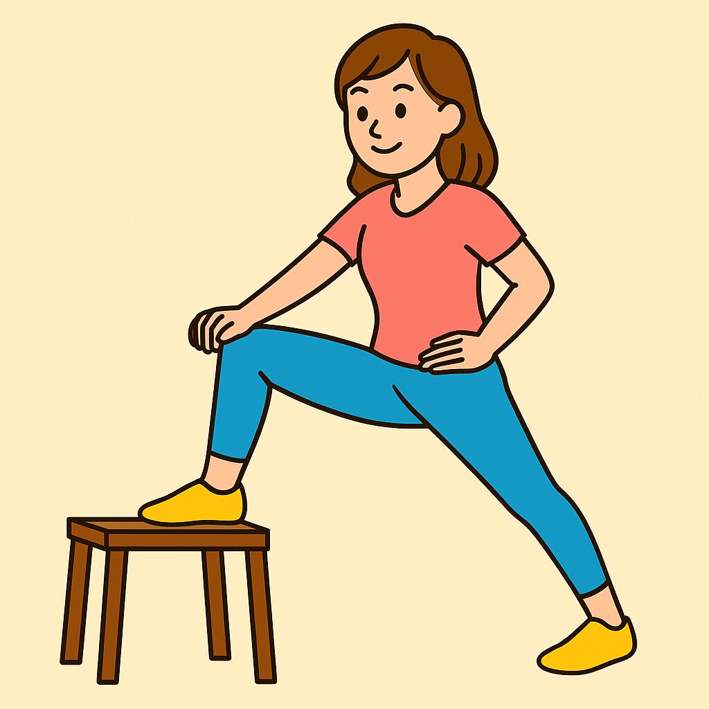 ふくらはぎと太もものストレッチ