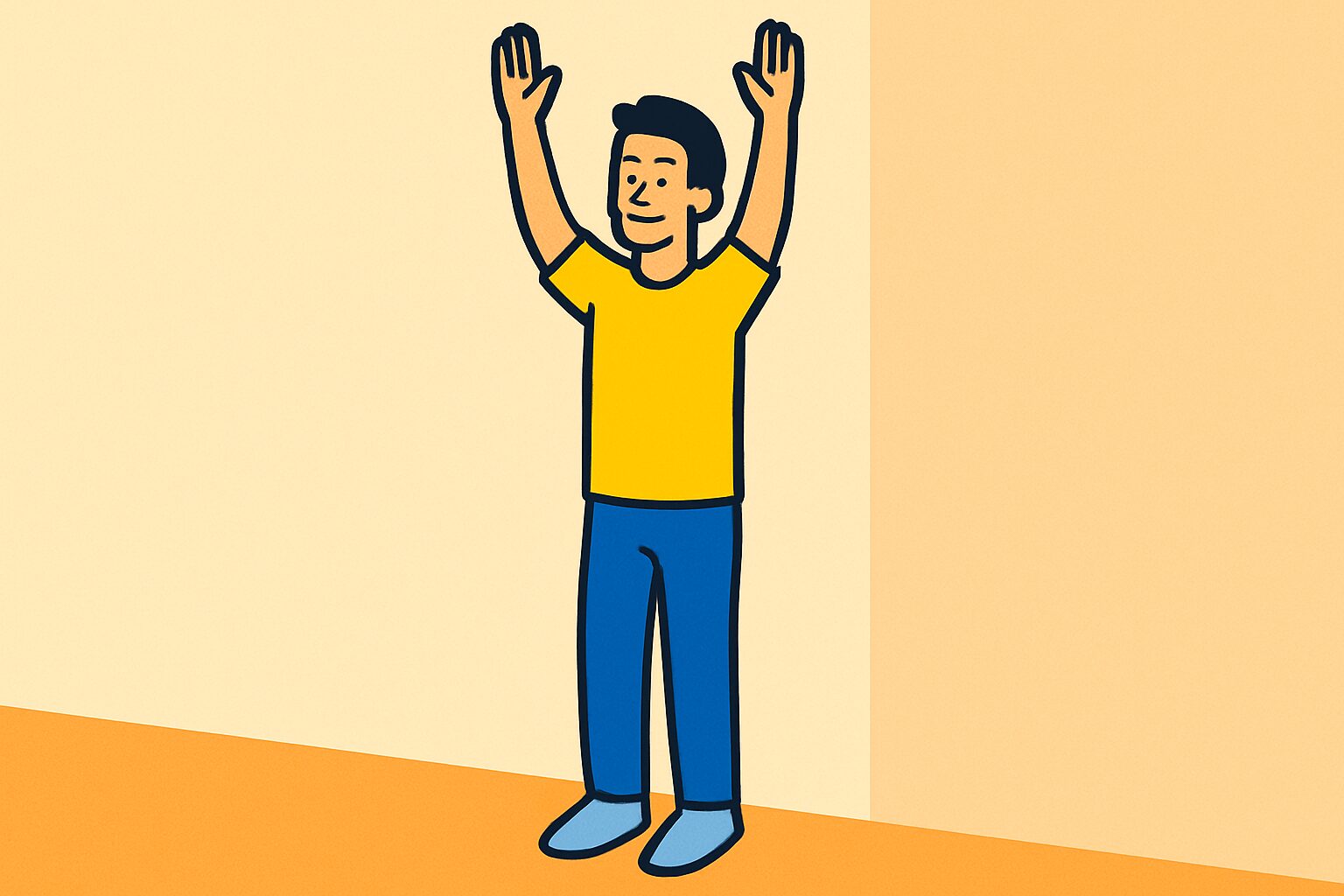 肩甲骨を上げるストレッチ