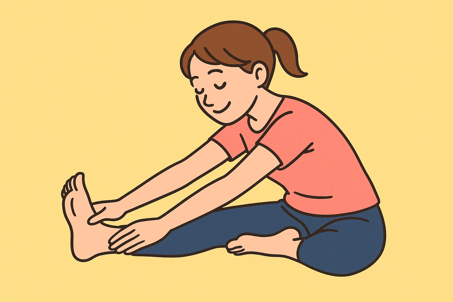 <座って行うストレッチ>