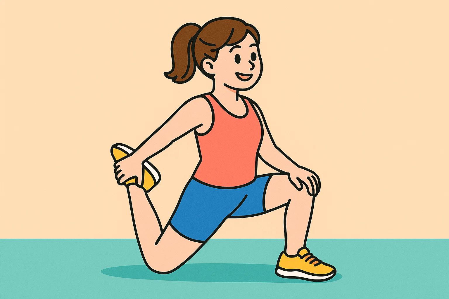 大腿四頭筋(だいたいしとうきん)のストレッチ