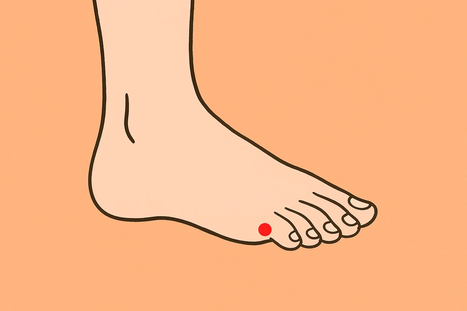 片頭痛のツボのイラスト10:通谷(つうこく)