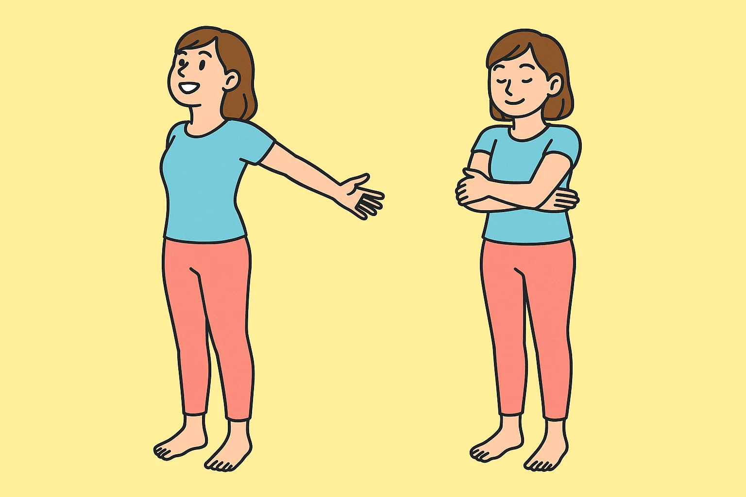 <胸のストレッチ>