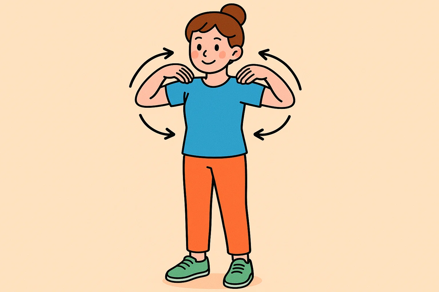 肩のストレッチ