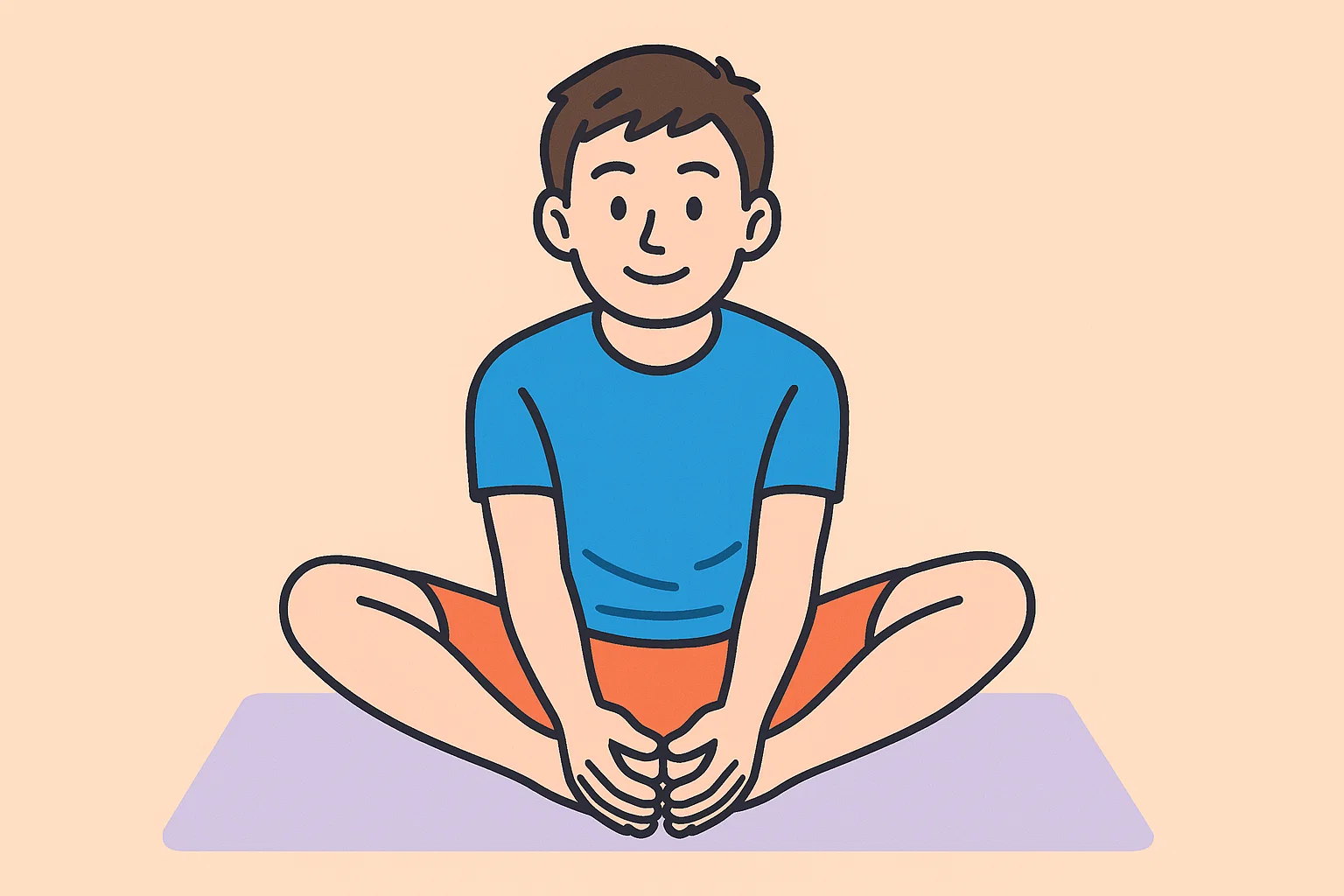 <股関節のストレッチ>