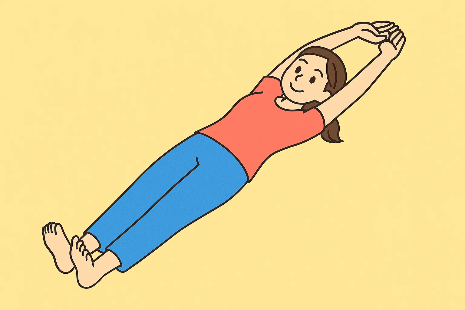 背伸びストレッチ