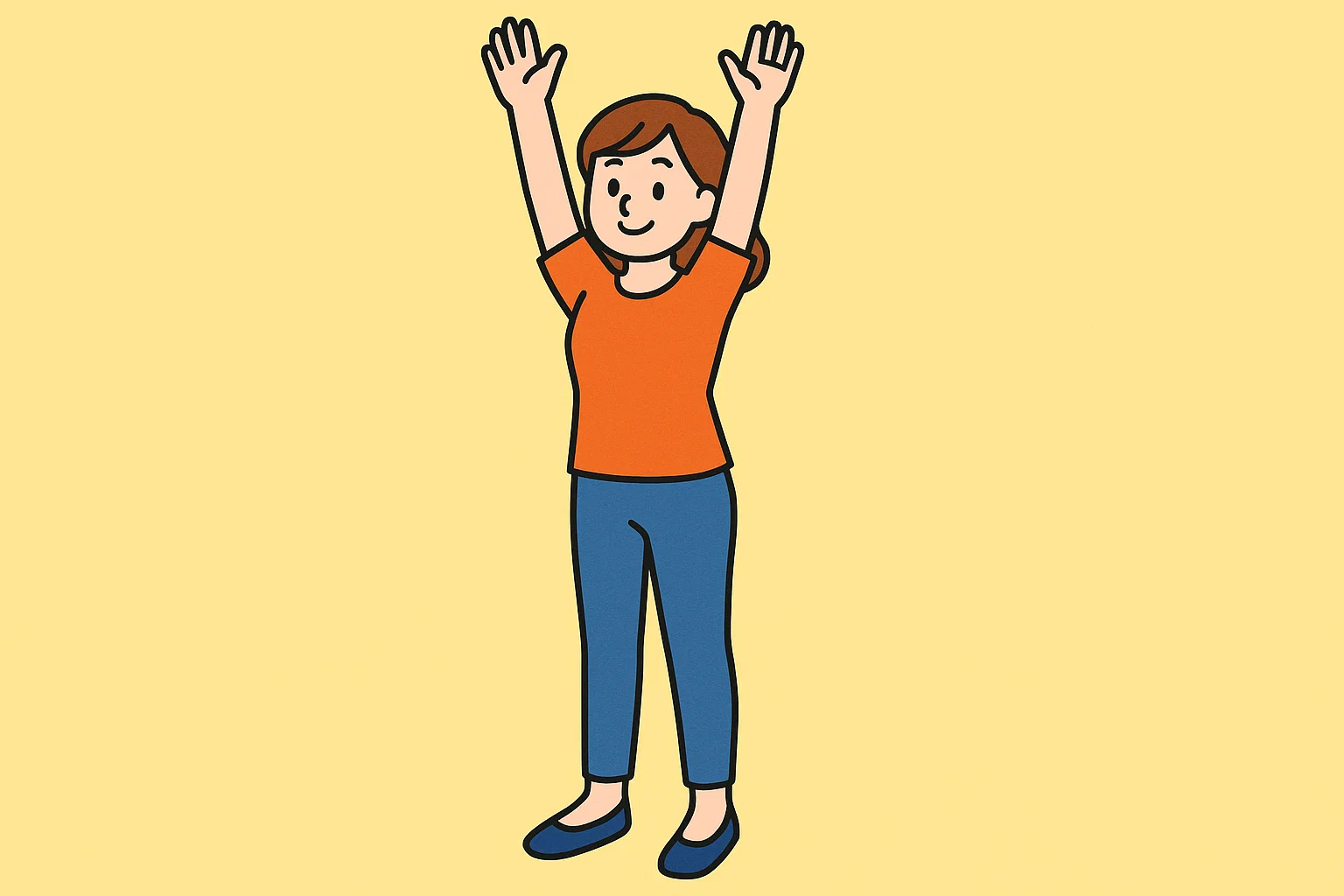 ストレッチをしているイラスト