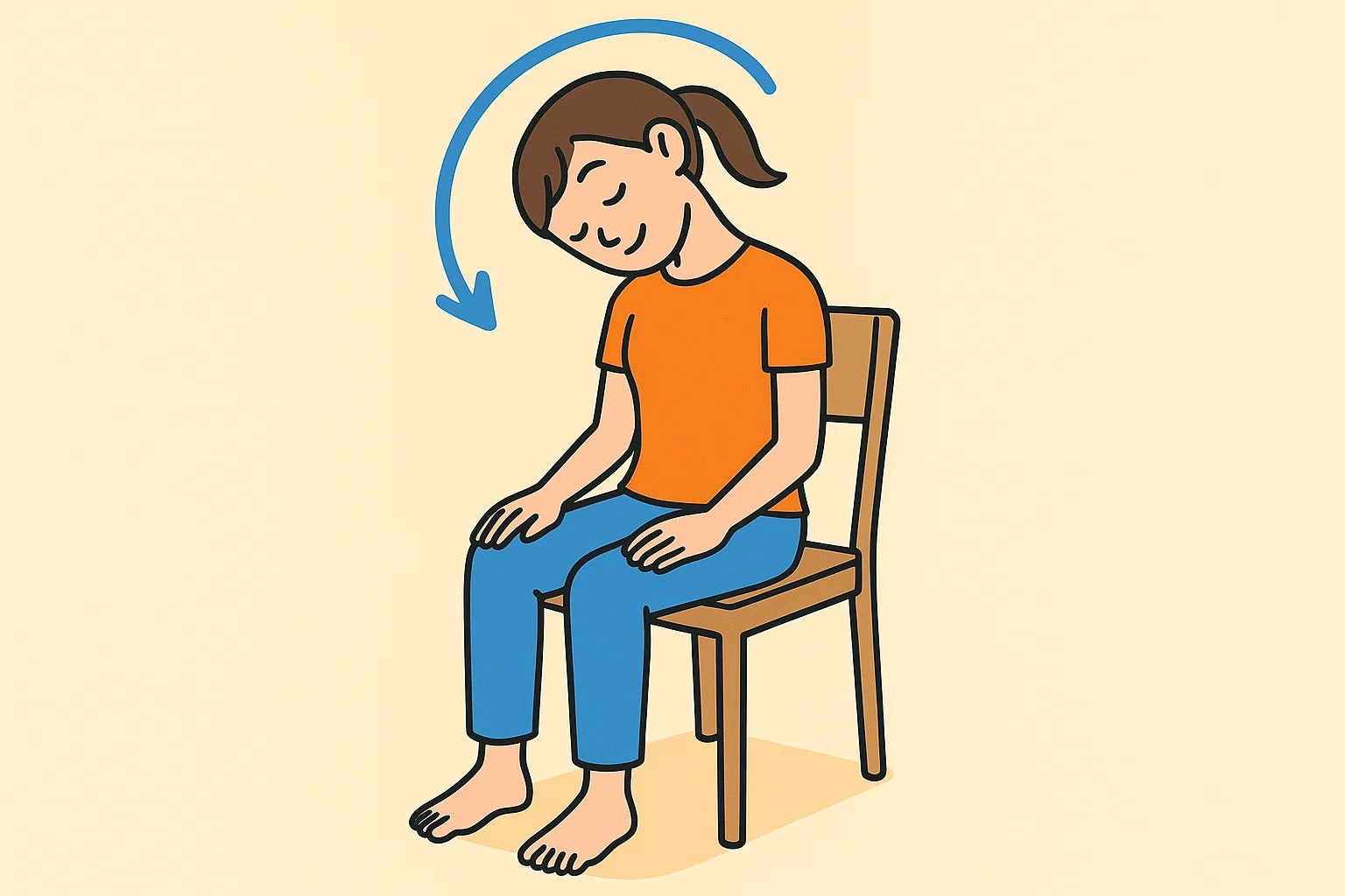 ストレッチ4:首回しで頭痛予防