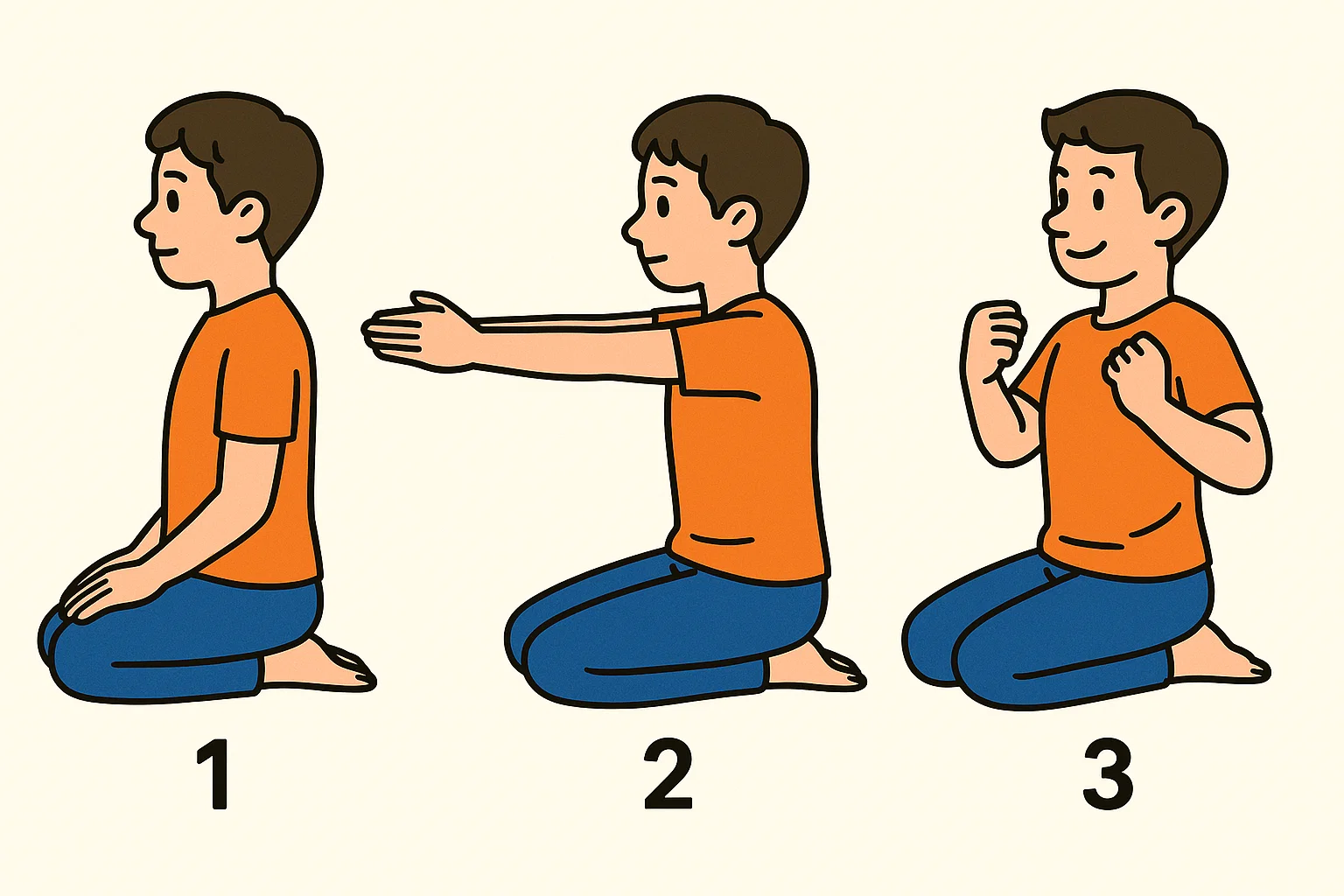 肩甲骨ストレッチの手順