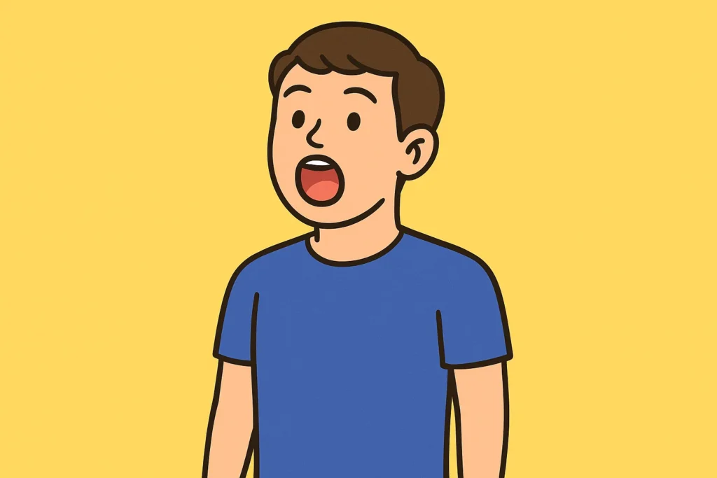 あご回しストレッチのイラスト