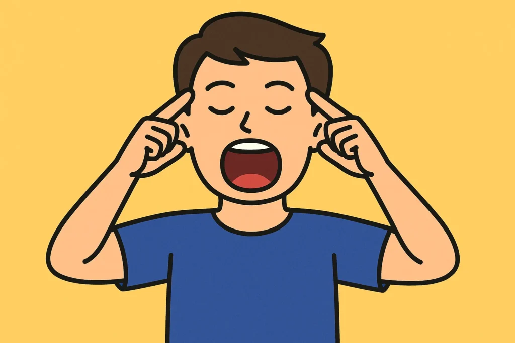 開口ストレッチの説明イラスト