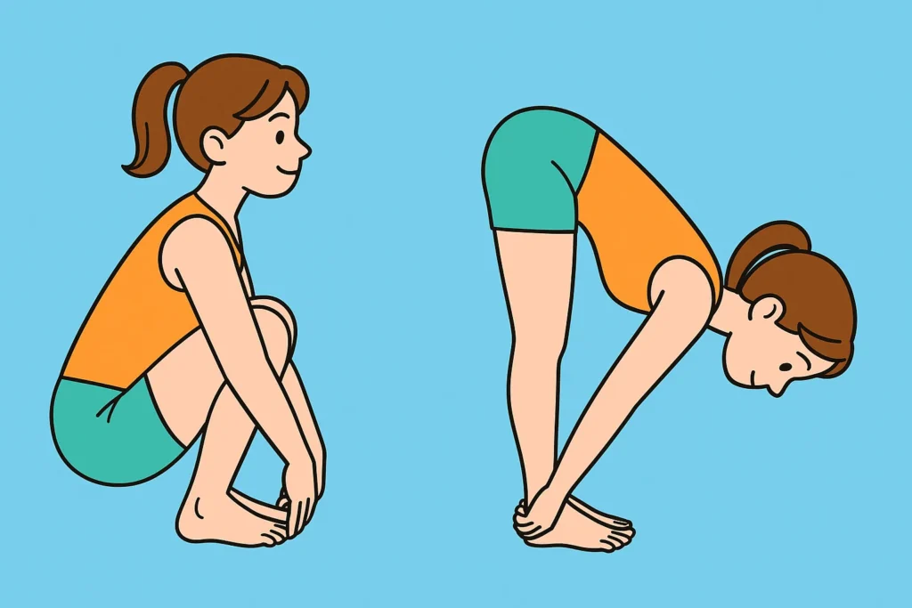 ジャックナイフストレッチのイラスト