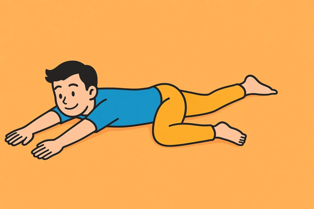 腸腰筋ストレッチのイラスト