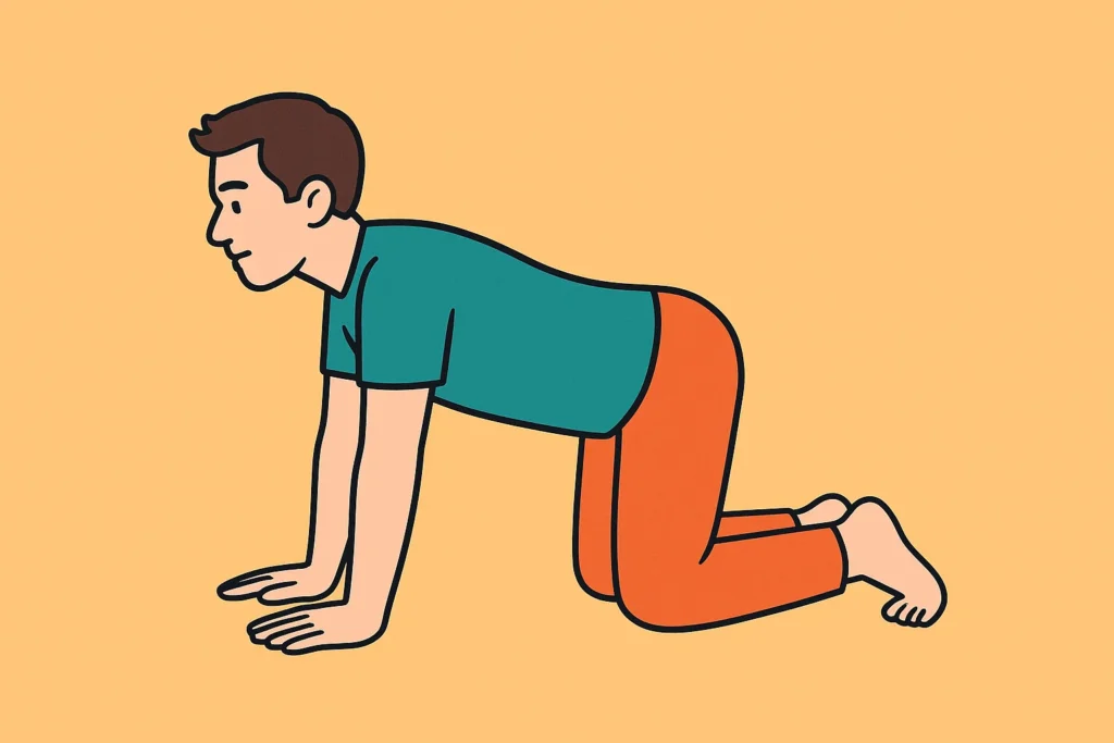 首の位置を整えるストレッチ