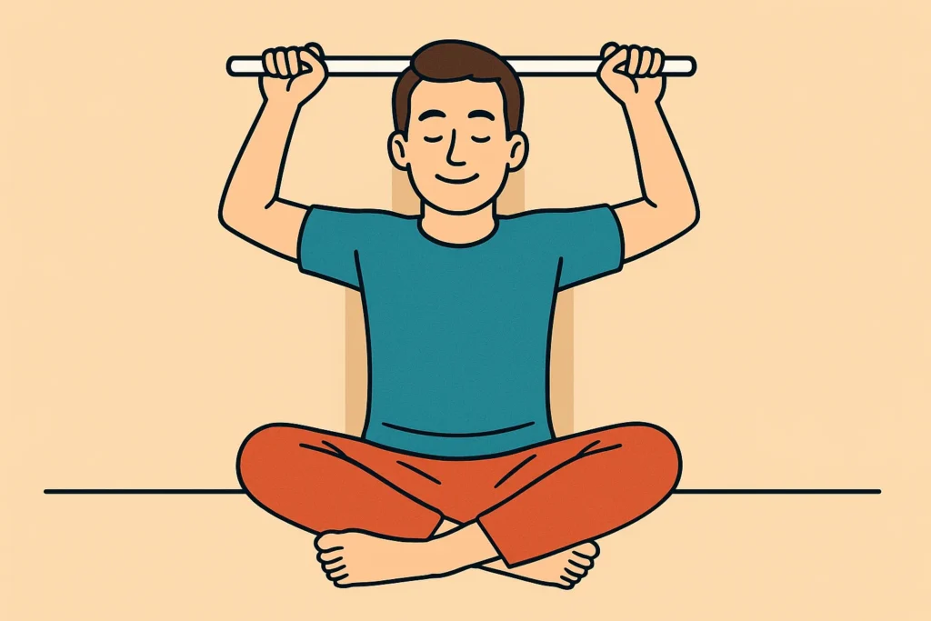 頭の位置を整えるストレッチ