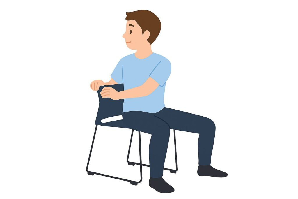 腰をひねるストレッチ