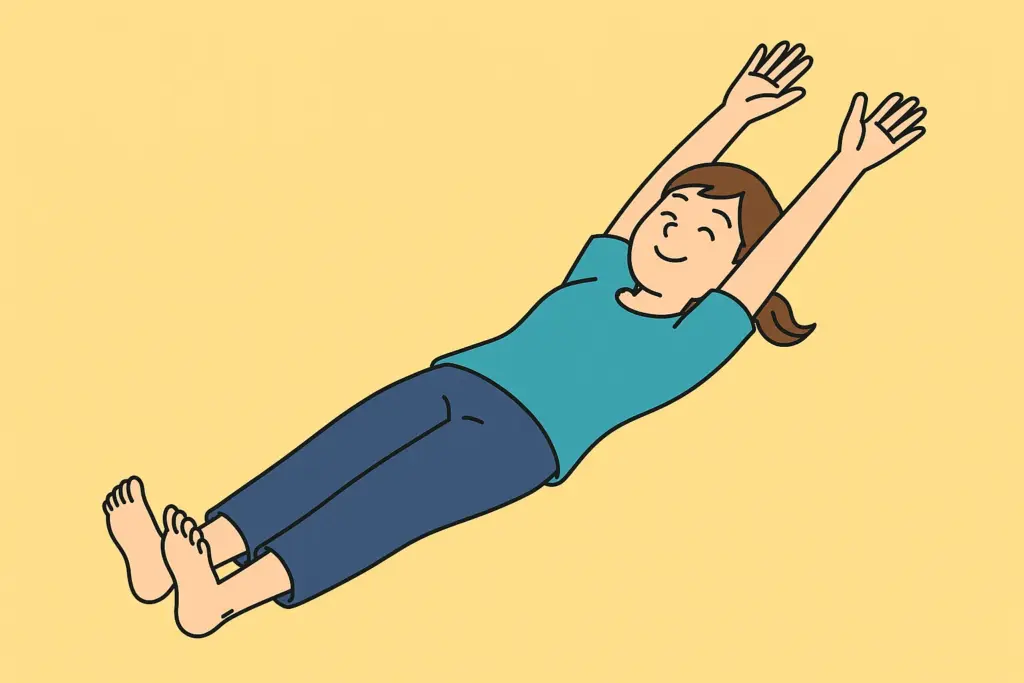 寝たままストレッチ(仰向け)