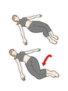 【腰をねじる】