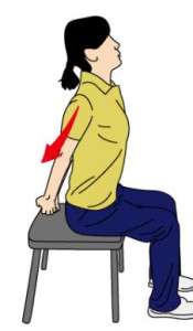 背筋を伸ばすストレッチ